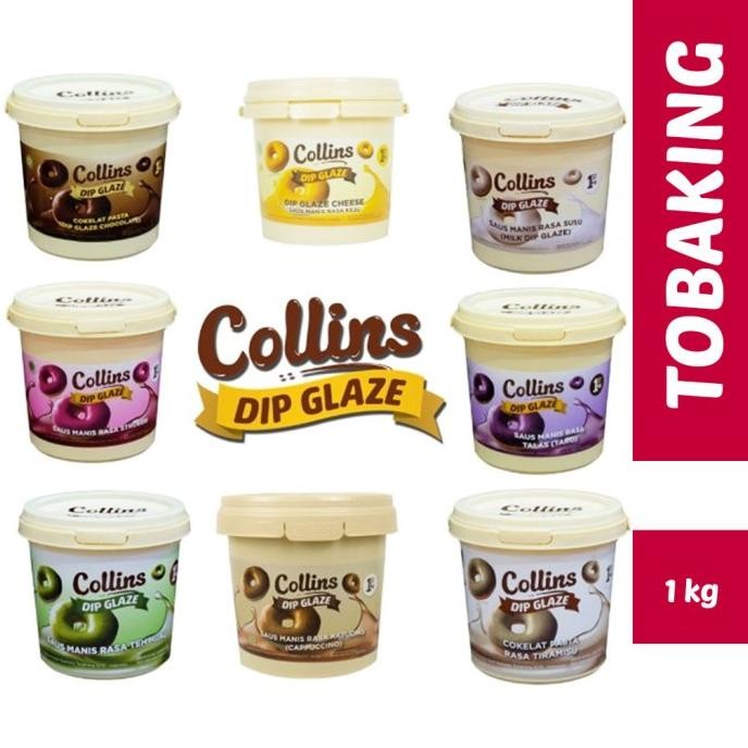 

Collins Dip Glaze 1 kg Choco Crunchy Topping Kue Donut Pisang AST nUg