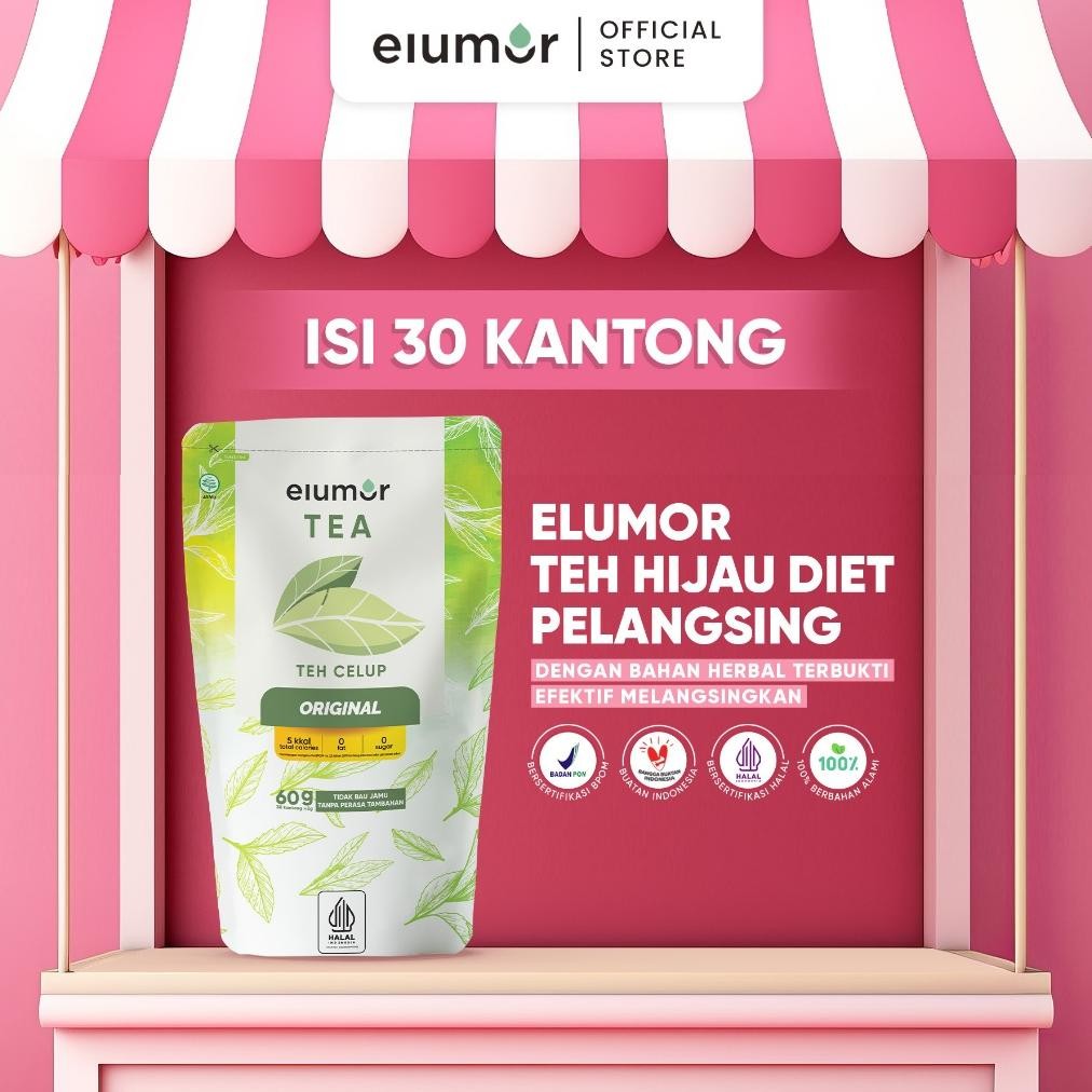 

Teh Hijau Pelangsing Isi 30 Kantong Elumor Original | Teh Diet Herbal untuk Menurunkan Berat Badan AST nUg