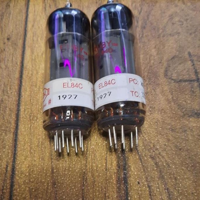 Tube Tubes Tabung Power Amplifier El84 El84 Original Merk Ruby Made In Usa New Stok