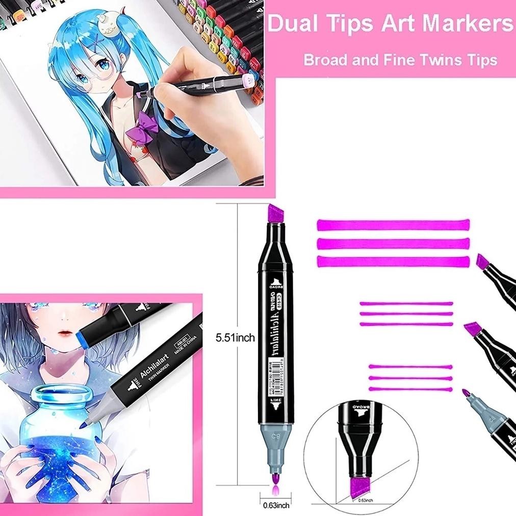 

RB Spidol Sketsa Umum 80 Warna General Marker Set Animation Markers/Marker 80/60/48/24/12 Warna