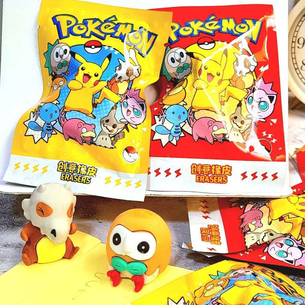 

RB 1 BOX Penghapus Mystery POKEMON Varian Campur Komplit Favorit Anak Alat Tulis Kekinian Kualitas Bisa Grosir dan COD