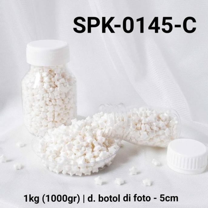 

------] SPK-0145-C Sprinkles sprinkle sprinkel 1kg 1 kilo bintang star putih