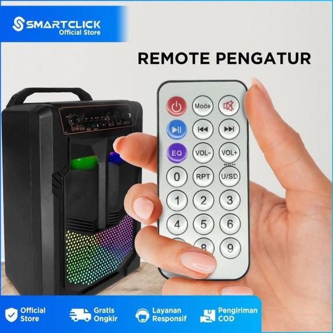 Mkc Speaker Bluetooth Karaoke Speaker Bluetooth Kimiso/Brain Power Mkc-889 Free 1 Mic Wireless + Kab