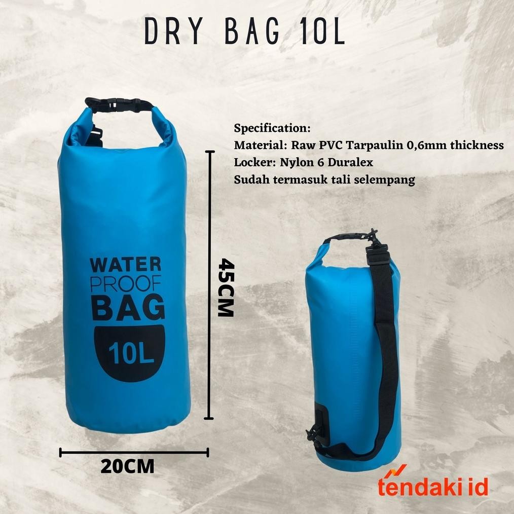 Dry Bag 10L Waterproof / Tas Waterproof / Tas Anti Air / Tas Renang / Tas Pancing / Waterproof Bag