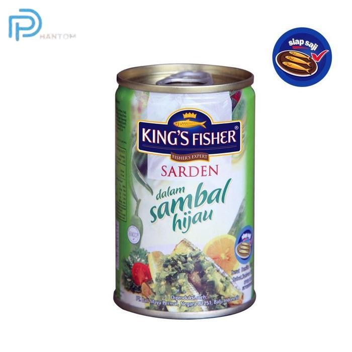 BARU KTMSTORE KING'S FISHER SARDEN SAMBAL HIJAU MAKANAN KALENG 425 G