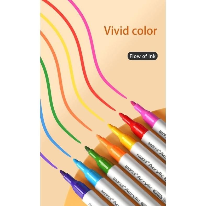 

RB BAOKE acrylic maker pen spidol acrylic isi 12/24/36/48