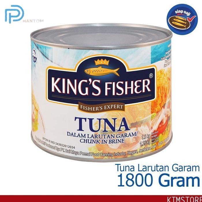 

BARU KTMSTORE KING'S FISHER TUNA DALAM AIR GARAM 1800 G TUNA IN BRINE DAGING TUNA MAKANAN KALENG
