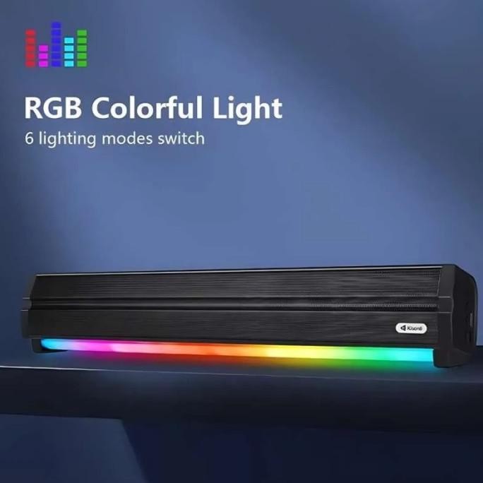 Speaker Bluetooth Kisonli Led-802 Soundbar Portable 5.3 Super Bass New Stok
