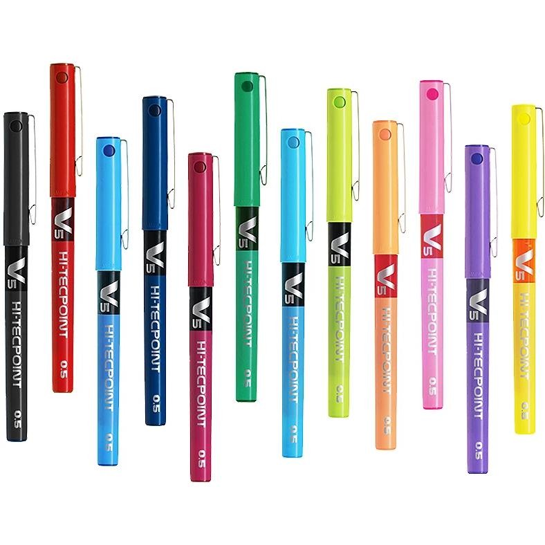 

Japan Pilot Bx-V5 0.5Mm V7 0.7Mm Straight Pen Large Capacity Color Ink Gel Pen Cute Stationary School Supplies