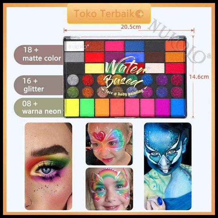 

[Special Bundling] 42 Warna Face Painting + 1 Set Kuas Lukis Isi 10Pcs Painting Brush