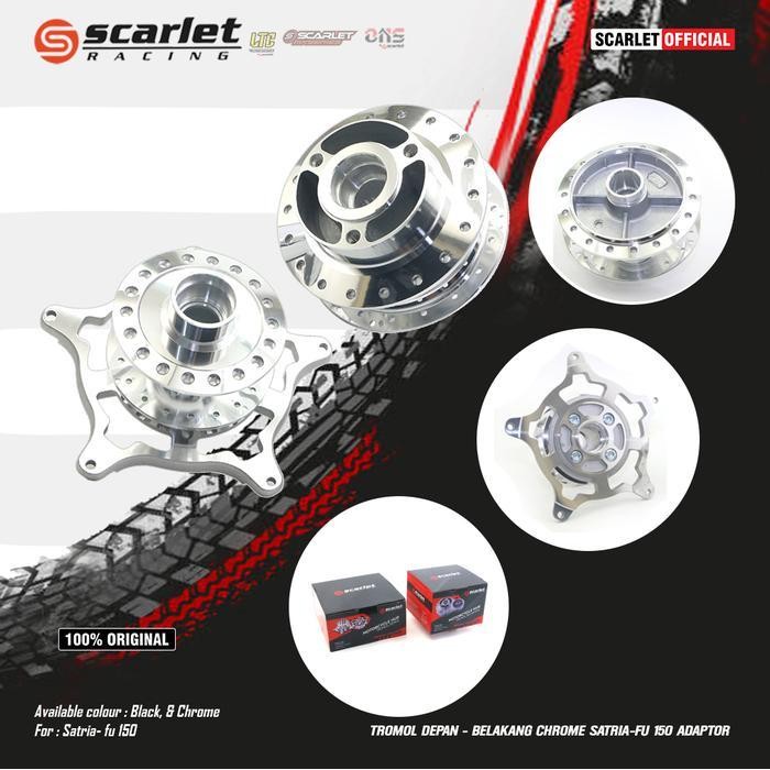 Scarlet Racing Tromol Hub Trombol Depan Suzuki Satria Fu Skywave Spin Original Dan Terpercaya