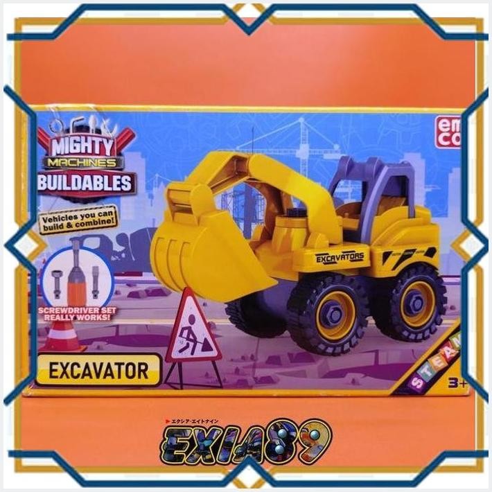 [exi] emco toys mighty machines buildables - excavator