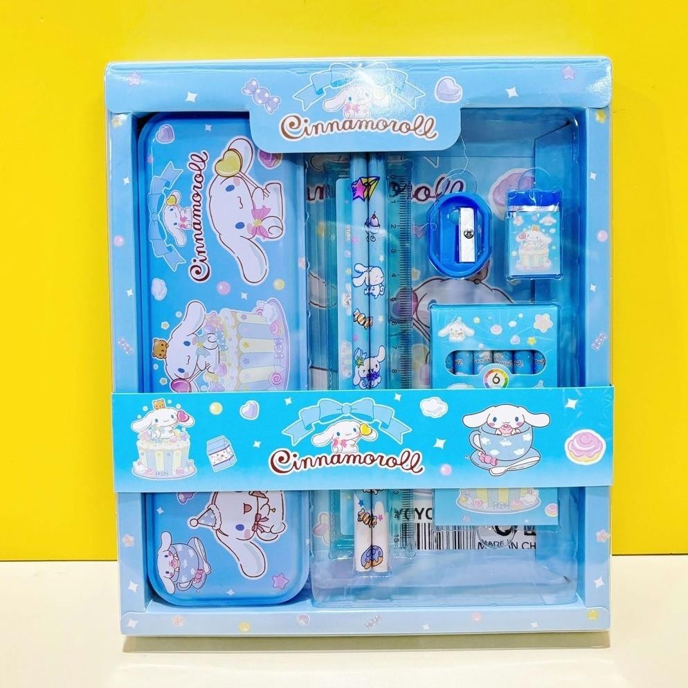 

RB SET ALAT TULIS 7IN1 / KOTAK PENSIL SANRIO / STATIONARY SET CINNAMOROL MELODY KUROMI