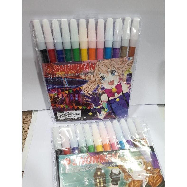 

''Terlaris" Spidol 12Warna Murah/Spidol Fancy/Spidol Snowman Murah