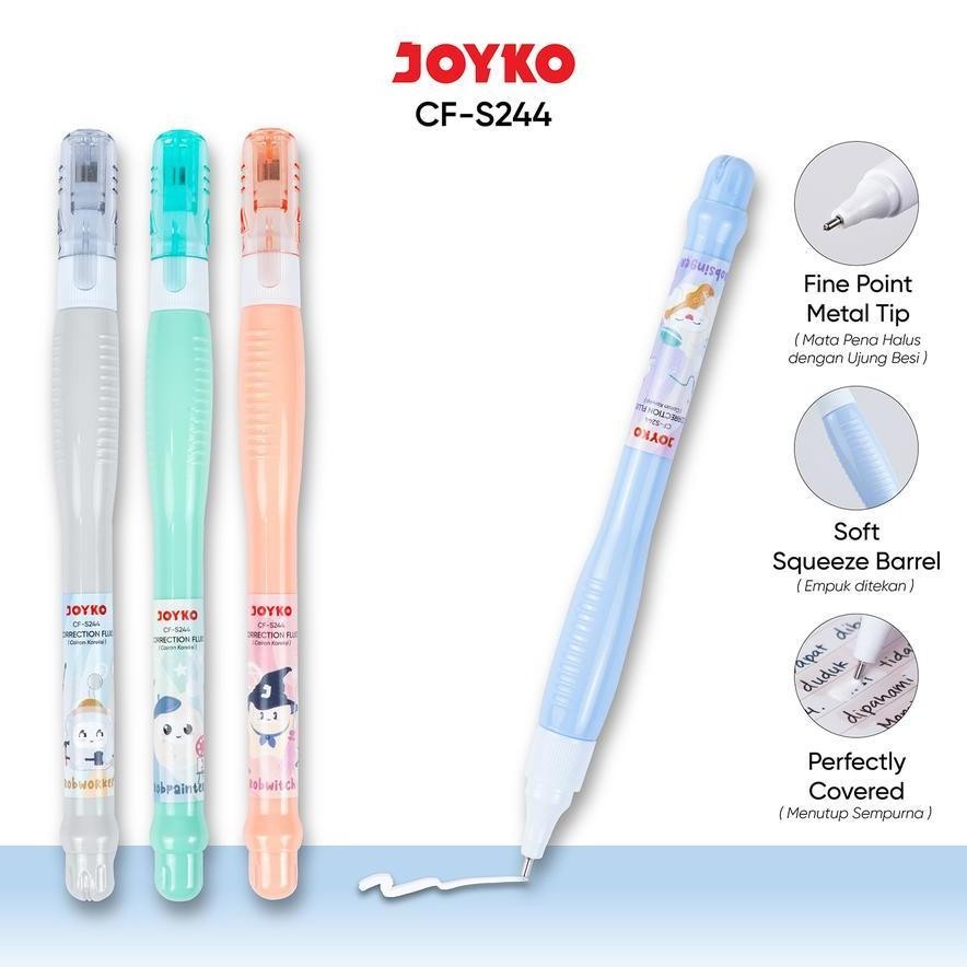 

''Terlaris" (1Pc) Joyko Correction Fluid Cairan Koreksi Penghapus Cair Cf-S244 Cute Robot / Tipe-X Murah