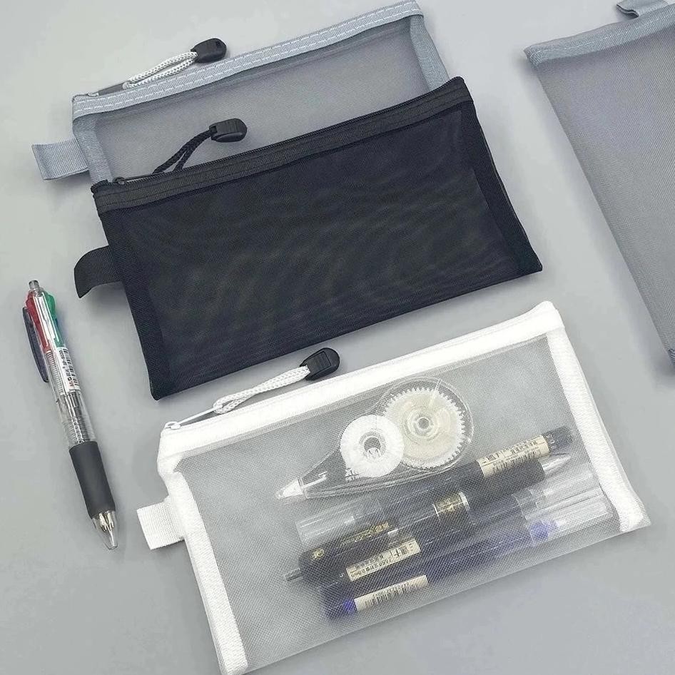 

Ed-7 Pouch Transparan Jaring Tempat Pensil Tas Penyimpanan Pelajar Ujian Portable Kapasitas Besar Untuk Alat Tulis & Dokumen