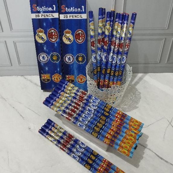 

''Terlaris" (12Pc) Pensil Bola 2B/Pensil Karakter/Pensil Sepak Bola/Pensil Karakter/Pencil Ball Murah