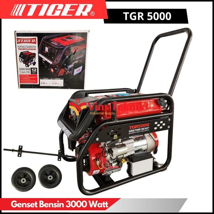 Tiger Tgr5000 Genarator Set Genset 4Tak Genset Bensin 3000 Watt Original Dan Terpercaya