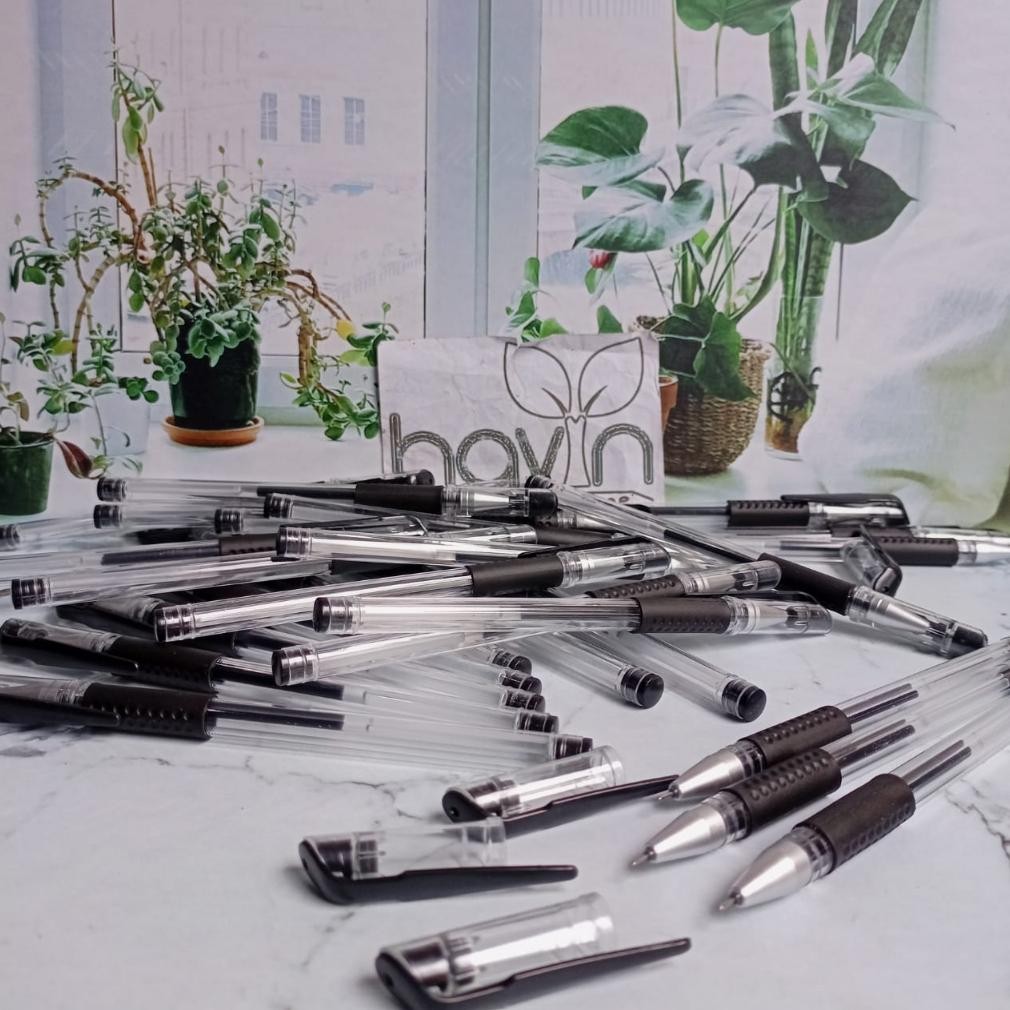 

''Terlaris" Pen Gel Hitam 0.Mm Jarum Lancip Murah Murah