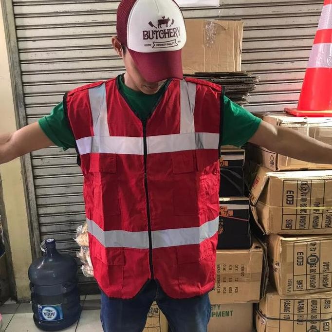 . Rompi Kain Drill 4 Kantong Proyek Safety