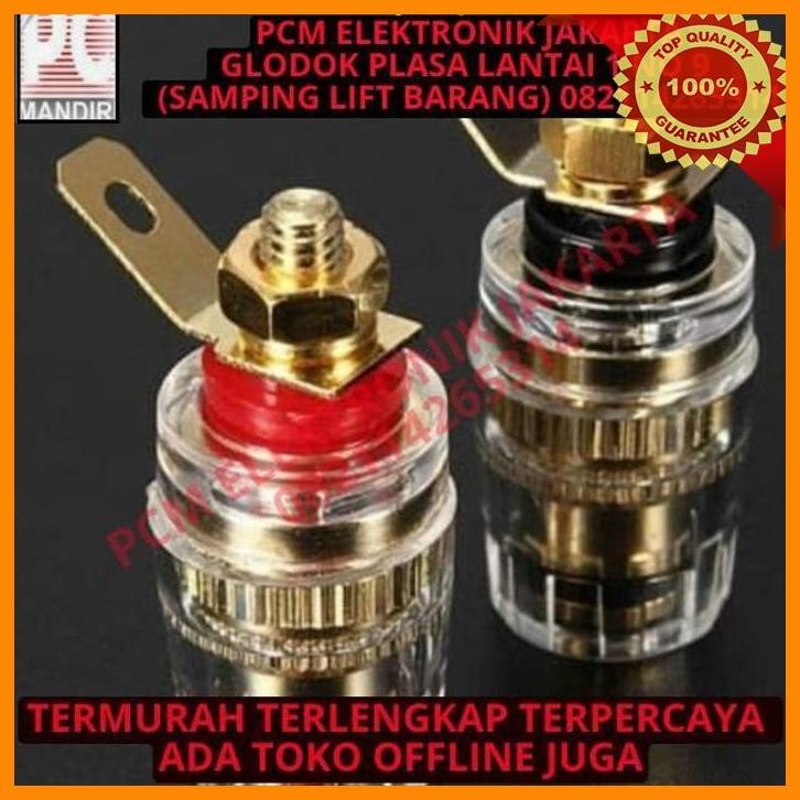 [PEP] TERMINAL SPEAKER BINDING POST TRANSPARAN EMAS 4MM 4 MM BANANA PLUG