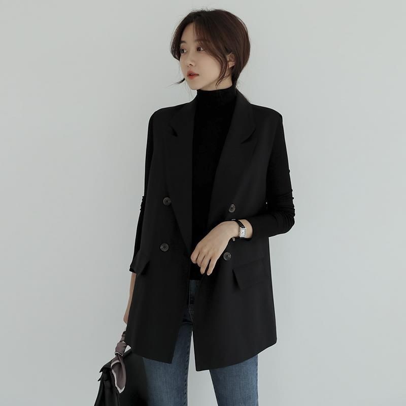 Black Suit Vest Women's Suit Jacket Vest