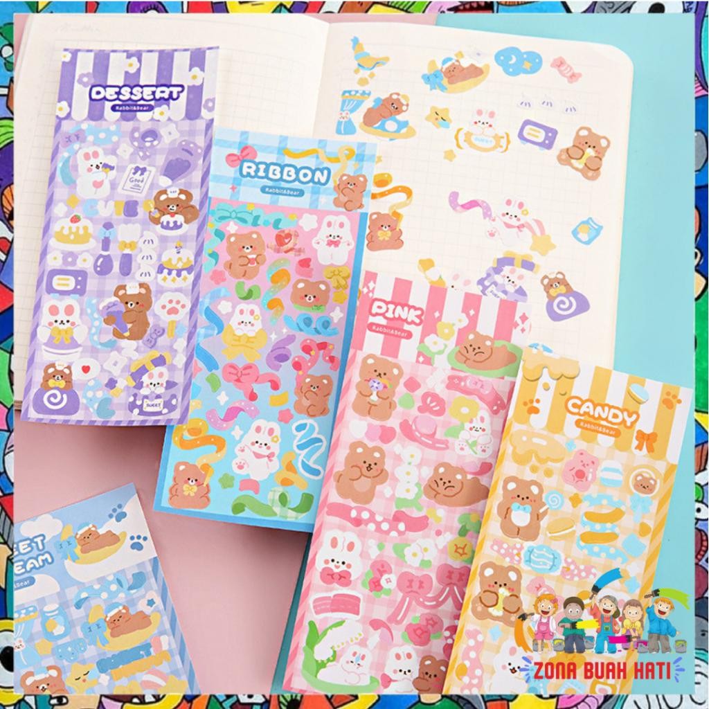 

Zbh Sticker Waterproof Kartun Bear Rabbit Hologram Stiker Motif Kartun Beruang Dan Kelinci Korea Lucu Anti Air Dekorasi Handbook Scrapbook Diy Sticker Botol Minum Tumblr Viral Lucu Murah Cantik