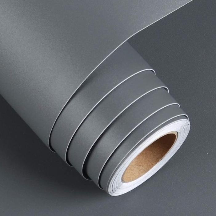 Wallpaper Dinding Polos Abu 45cm x 10m Wallpaper Dinding 10 meter