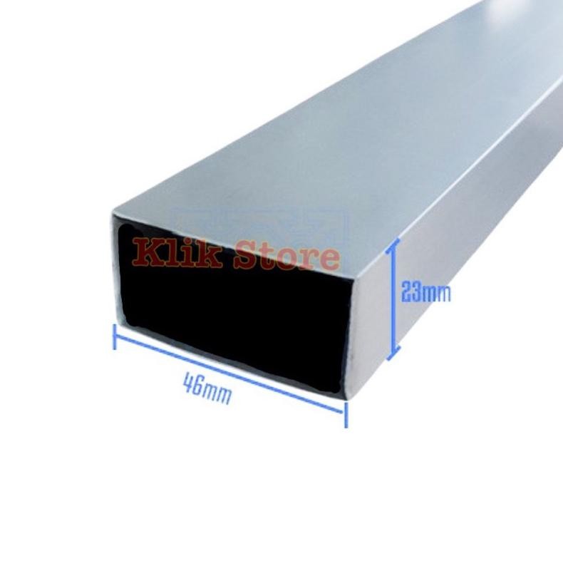 Hollow Jidar Aluminium 1x2 (2,3 x 4,6 cm) Panjang 6 Meter (Per Batang)