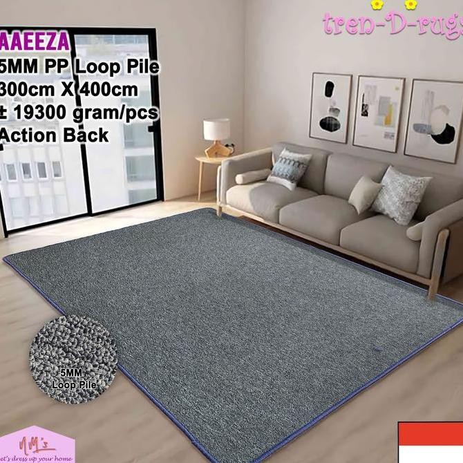 Karpet polos jumbo alas ruang tamu kamar minimalis tebal 300x400 NMs