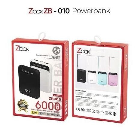 Zbox ZB-010 Powerbank 6000mAh Powerbank Original Awett Garansi