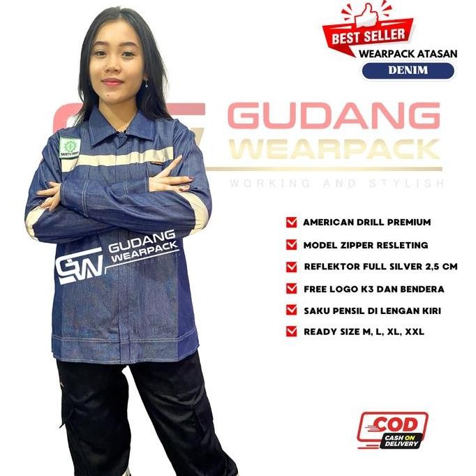 . Baju Kerja Wearpack Bahan Denim  - Gudang Wearpack