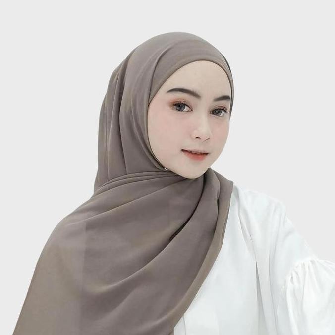 Ziya Hijab - Pashmina Inner 2In1 Ceruty Babydoll Premium Jilbab Pasmina Instan Ceruti Kerudung Syal 