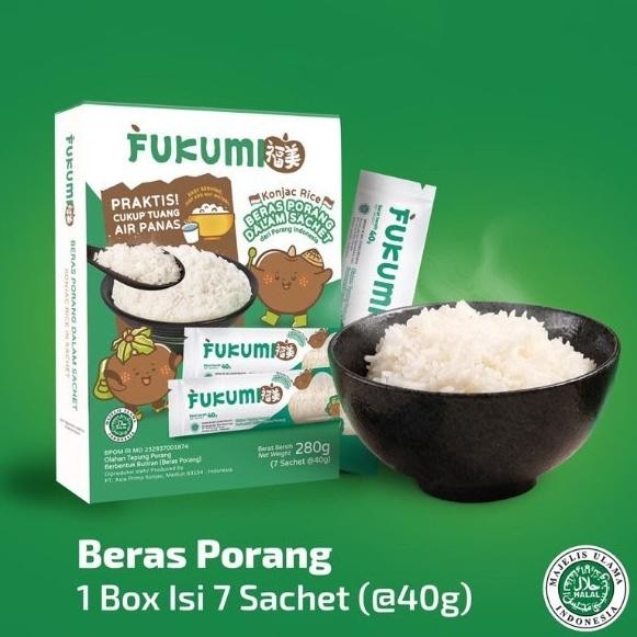 

Fukumi Beras Porang Box 280gr | Instant Konjac Rice - Mudah & Praktis