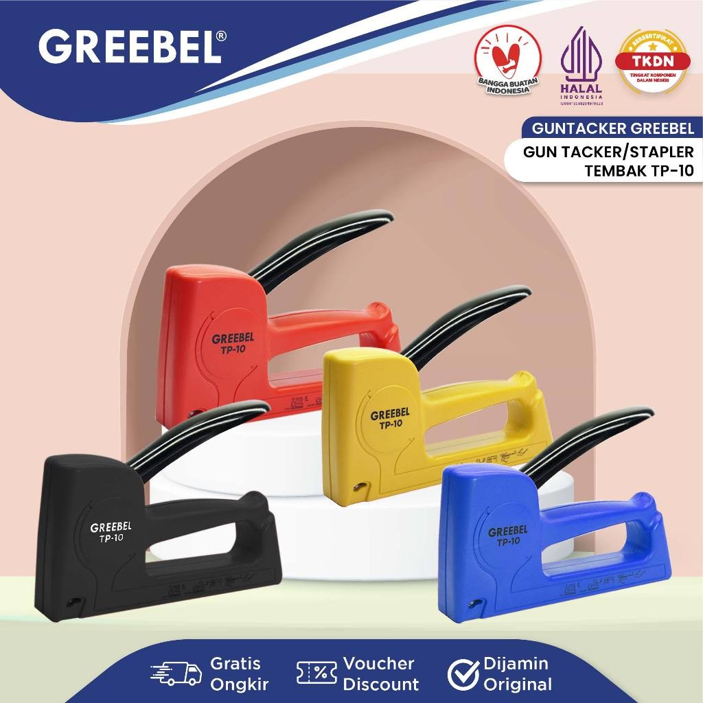 

GREEBEL Stapler Tembak / Gun Tacker (TP- 10) Guntacker Stepler Staples Tembak