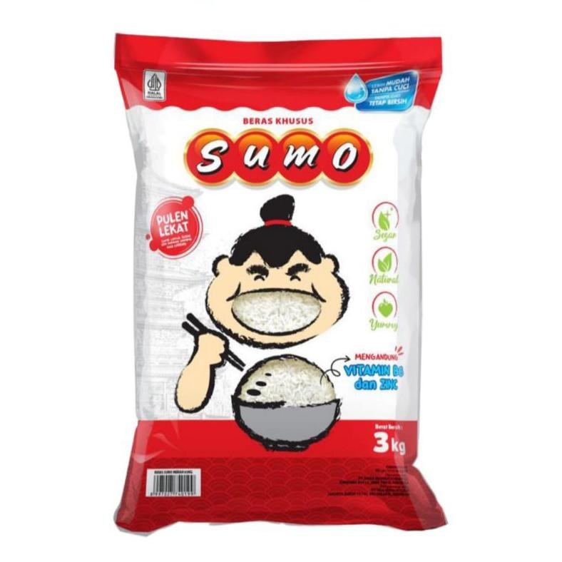 BERAS SUMO PULEN FORTIFIKASI KEMASAN MERAH 5KG 3KG 5 KG 3 KG 10KG 10 KG PUTIH PREMIUM SETRA RAMOS PA