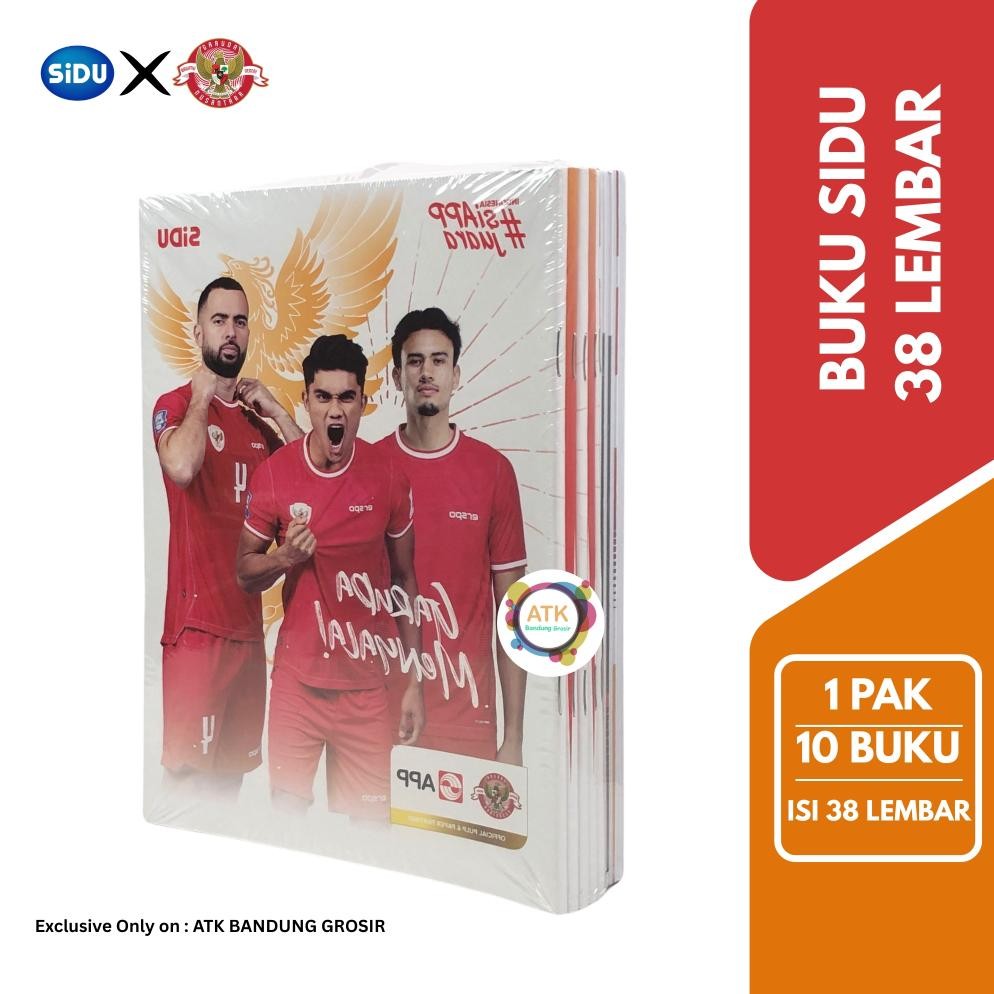 

READY STOCK Sinar Dunia Buku Tulis 38 Lembar (SIDU) x Timnas Cover Collab Ukuran Qwarto - pack (10 buku)