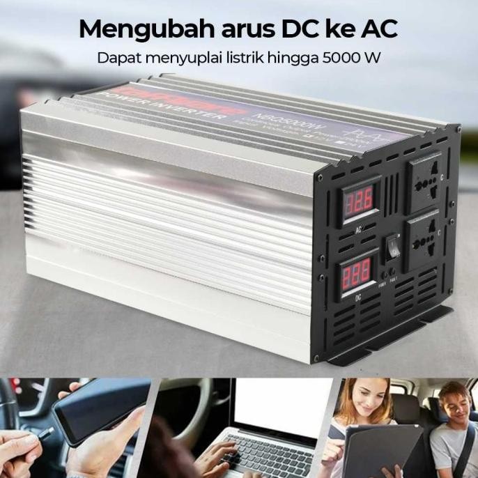 langsung order saja] Power Inverter Sinus Murni Taffware Pure Sine Wave Pengubah Arus Listrik DC 12V