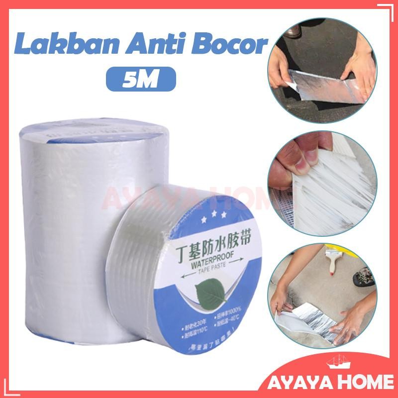 5M Lakban Anti Bocor Aluminum Foil/Aluminium Tape Waterproof/Lakban Anti Bocor