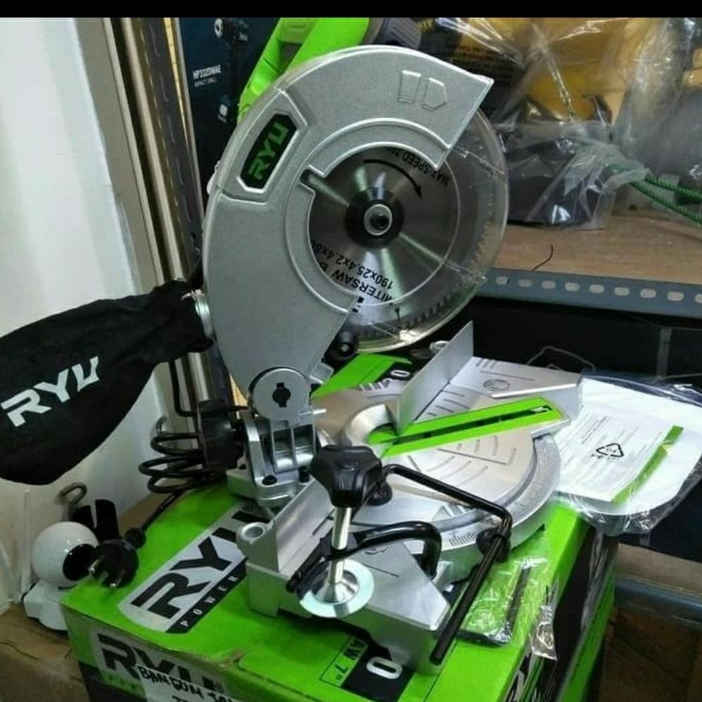 TERLARIS Miter Saw TEKIRO RYU  LOW WATT Mesin gergaji Kayu Alumunium Mitersaw Siap kirim