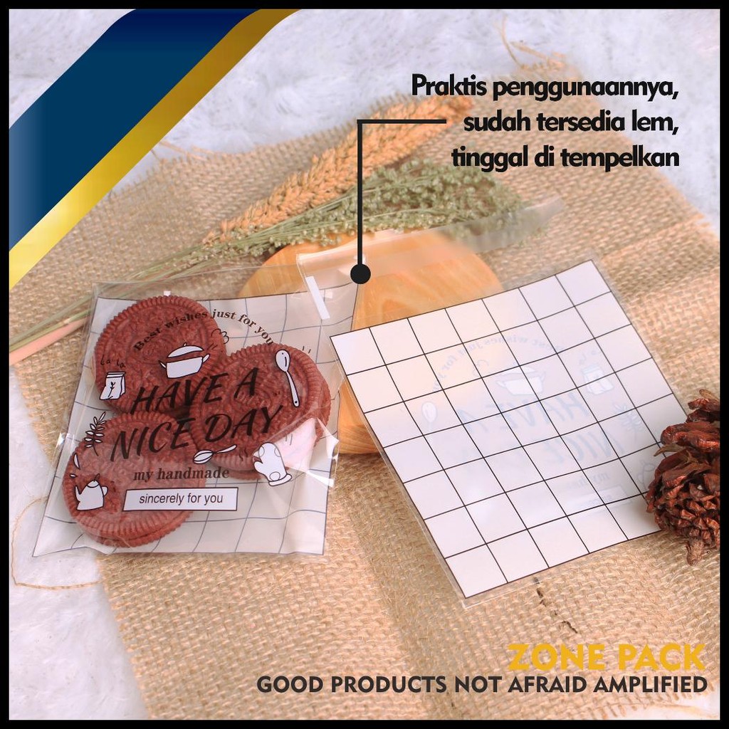 

[ISI 100 PCS] PLASTIK KEMASAN OPP COOKIES| PLASTIK NASTAR COOKIES COKLAT PERMEN DONAT | PLASTIK OPP SEAL