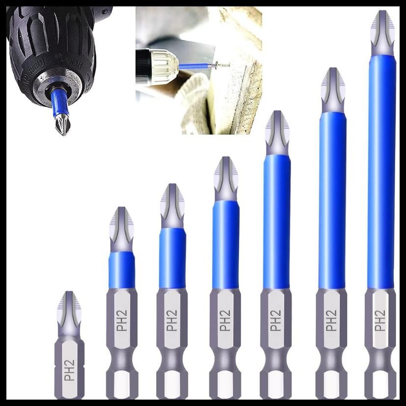 MATA OBENG ELEKTRIK HEX MAGNETIC 1/4 INCH PH1 PH2 50MM/70MM ANTI SLIP