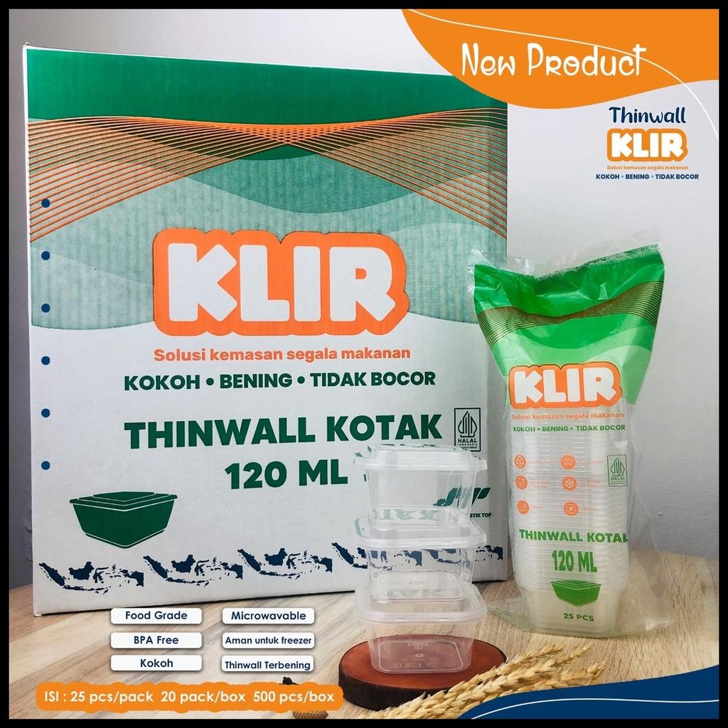 THINWALL SQUARE MINI 120ML, 150 ML / CUP DESSERT /THINWALL KOTAK 120 ML , 150 ML