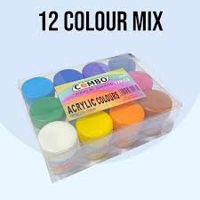 

Cat Akrilik 20ml / Acrylic Colour Painting / Cat Lukis Acrylic / Acrylic Paint Colour -12 Colour MIX