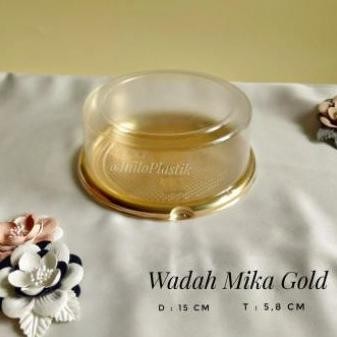 Sale Ad-3 @25Pcs Mika Kue Gold Bulat / Mika Box Bakery Gold Bulat A 1455 Original