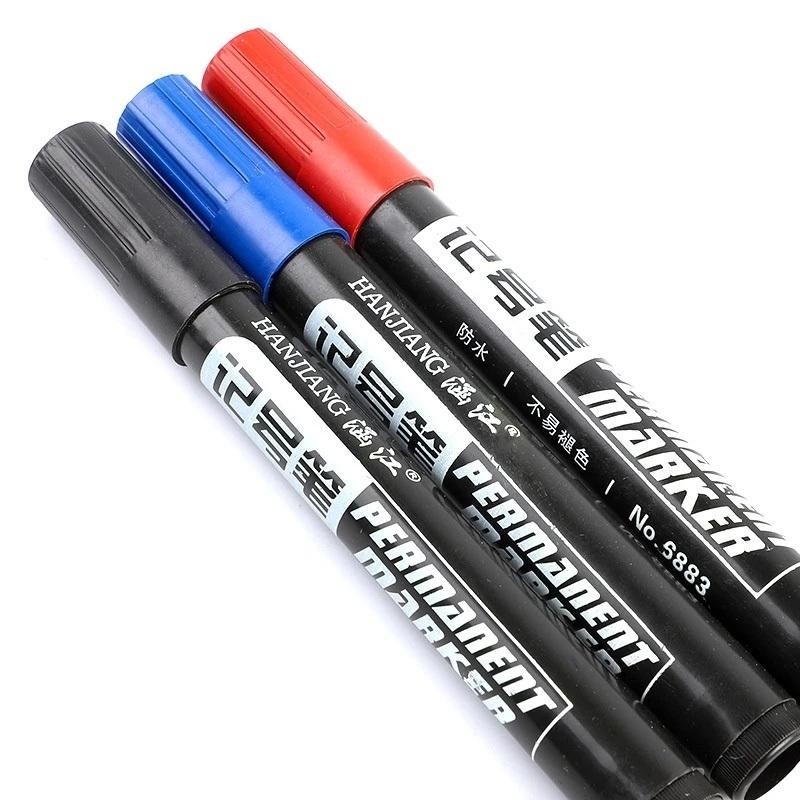 

Spidol Permanent Marker Permanen Tahan Air Alat Tulis Spidol Cepat Kering Tinta Minyak Hitam Biru Merah Tidak Pudar