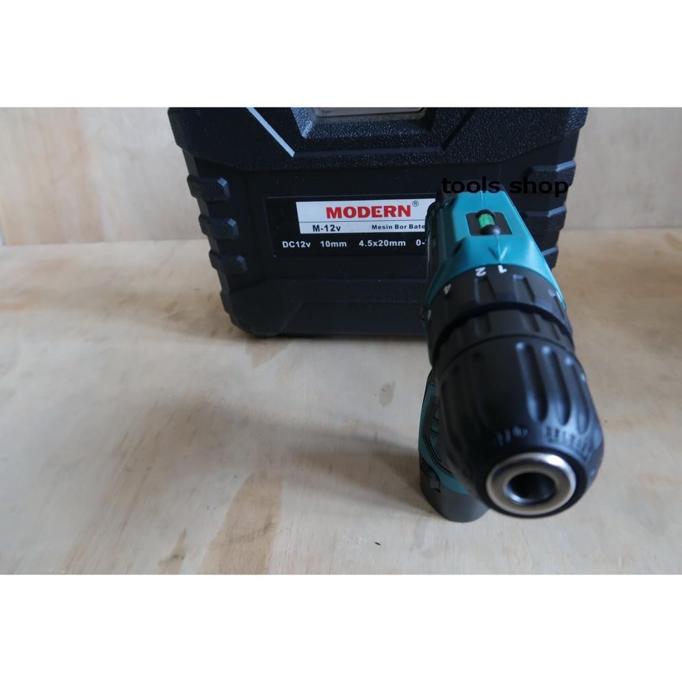 MODERN Mesin Bor Baterai M-12V/ Cordless Drill 10mm