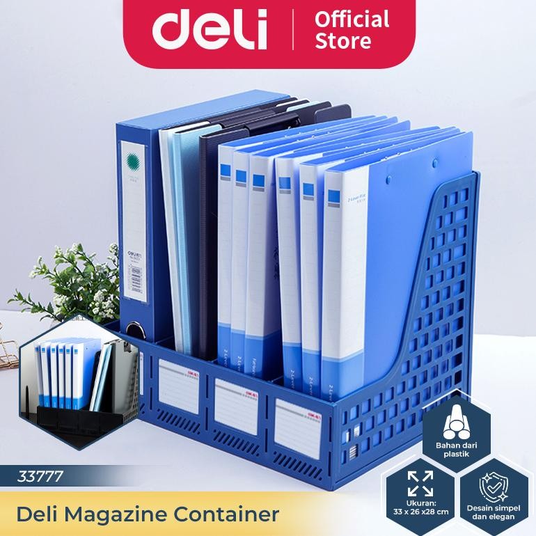 

Deli File Tray / Rak Box File Bahan Plastik 4 Sekat 33777