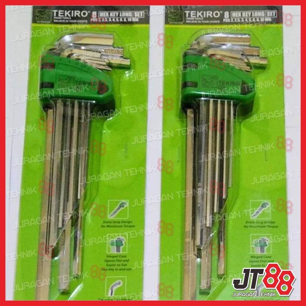 Tekiro - Kunci L Set 8 Pcs JIS Chrome Vanadium