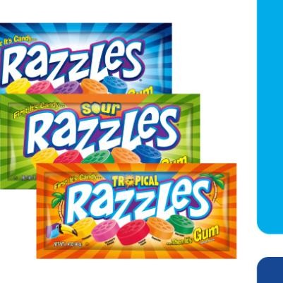 

Razzle Candy Gum Raa Buah Ua